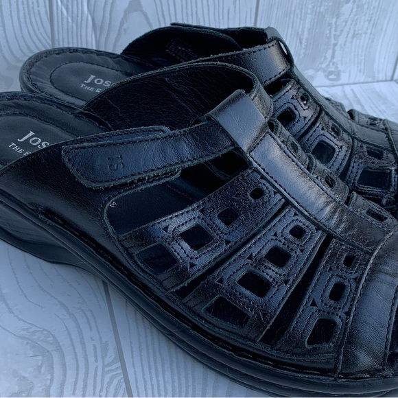 Josef Seibel Slides Open Toe Wedge Sandals - Picture 15 of 15